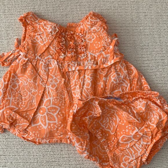 Hawaiian Designs | Infant Girls Orange SUMMER Sleeveless Dress - Picture 1 of 7